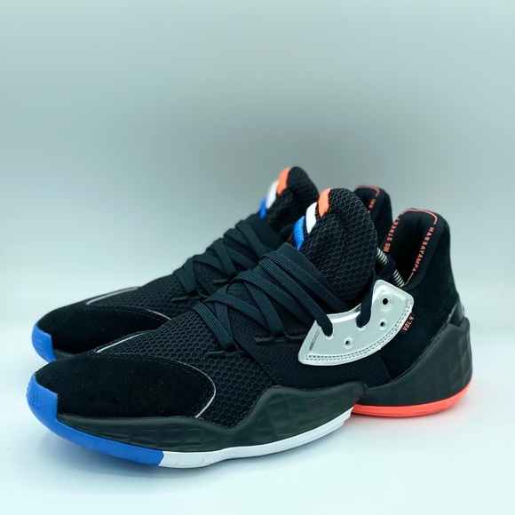 Adidas Harden Vol.4 Barbershop BLACK SILVER Sz 10 - Picture 1 of 6